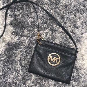 Michael Kors Black Leather Crossbody